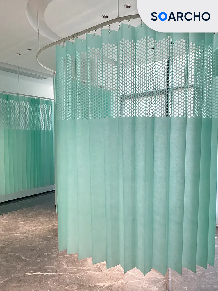 Solid Color Integral Perforated Mesh Disposable Curtain